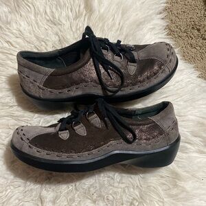 Ziera Allsorts Espresso Metallic Suede Comfort Shoe Women's Size 39.5W‎